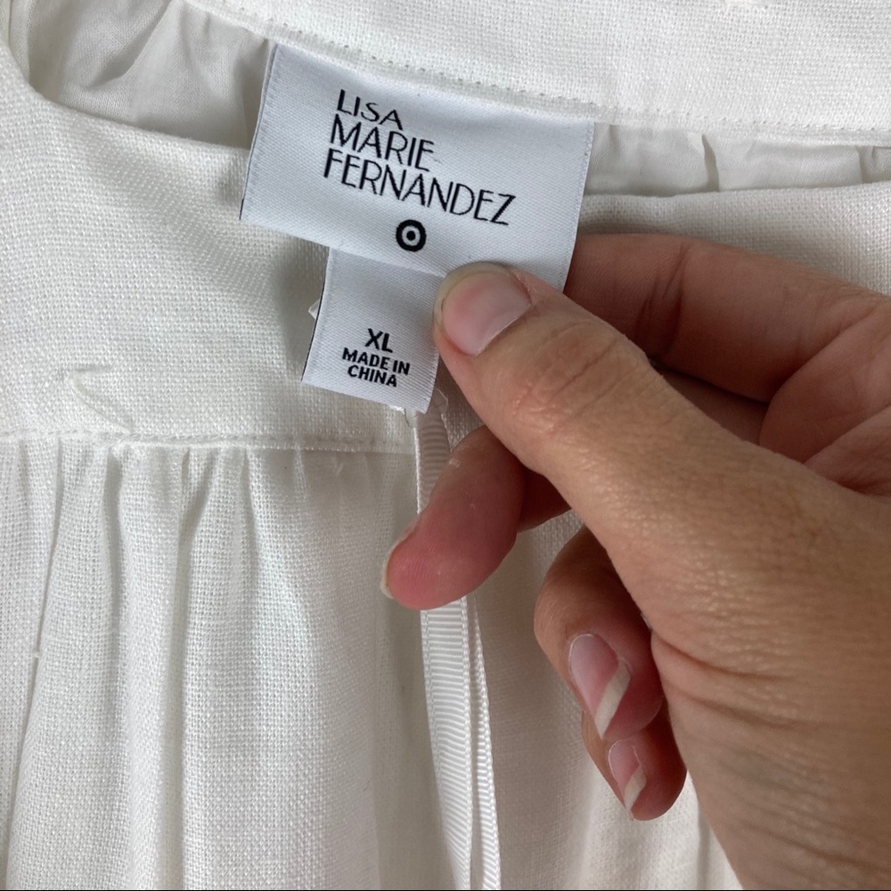 Lisa Marie Fernandez Target White Ric Rac Dress XL - Picture 5 of 9